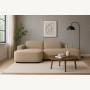 Olio Autentico Sofa narożna w kształcie litery L Tkanina Raven 30